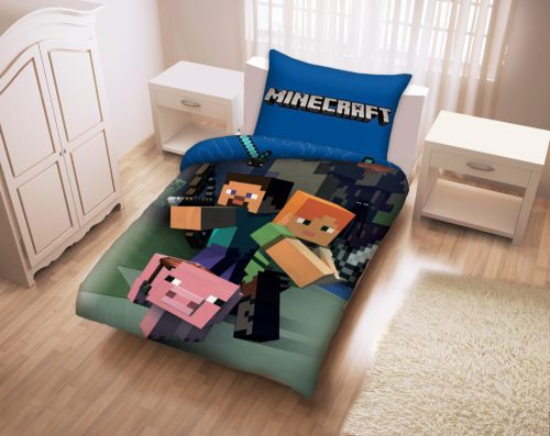 Minecraft ágyneműhuzat, Steve és Alex (100% pamut)