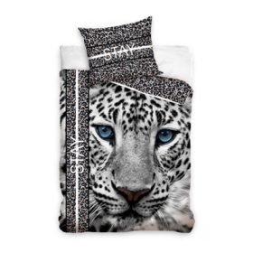 Leopárd ágyneműhuzat, Black and White (100% pamut)