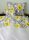 Elegancia sárga virágos pamut-szatén ágyneműhuzat, 5 részes (kétszemélyes)