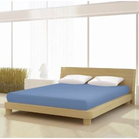 Jersey Kék gumis lepedő, 120-130x200 cm 