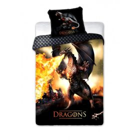 Dragons ágyneműhuzat, 140x200 + 70x90 cm (027)