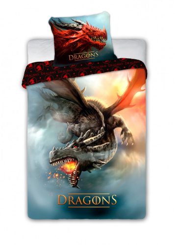 Dragons ágyneműhuzat, 140x200 + 70x90 cm (028)