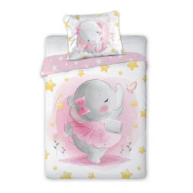 Pink elefánt ágyneműhuzat (100x135+40x60 cm)