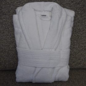   Frottír sálgalléros Fehér köntös (100 % pamut), XXXL (3XL)