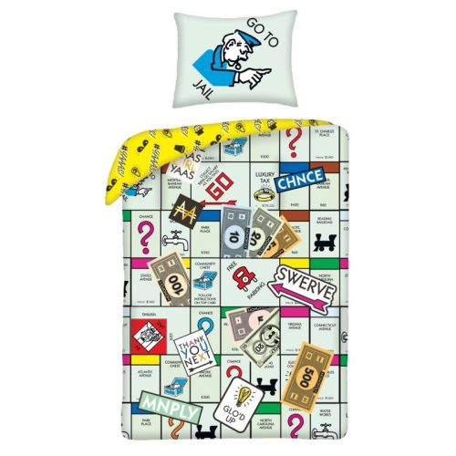 Monopoly ágyneműhuzat + tornazsák szett (100 % pamut) (1104)