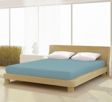 Jersey gumis lepedő, 140-160x200 cm, 150 g/nm, Karibik kék (258)- Mr Sandman