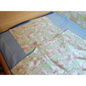 Nyuszis, zöld ágyneműhuzat (90x130 + 40x50 cm) 