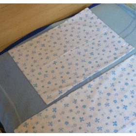 Pillangós-virágos kék ágyneműhuzat (90x130 + 40x50 cm)