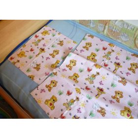   Macis-zsiráfos rózsaszín ágyneműhuzat (90x130 + 40x50 cm)