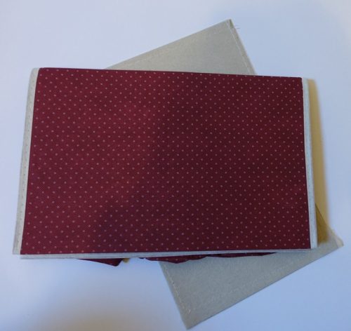 Textil tároló doboz, 38x25x25 cm, Piros