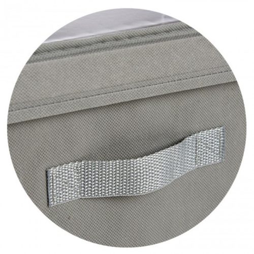 Textil tároló doboz, 25x20x15 cm, zöld pöttyös