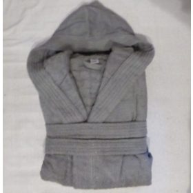   Kapucnis frottír köntös, Szürke (100 % pamut), XXXXXXL (6XL)