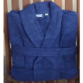   Frottír sálgalléros köntös, Kék (100 % pamut), XXXL (3XL) 