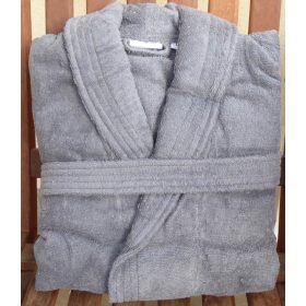   Frottír sálgalléros Szürke köntös, (100 % pamut), XXXXXXL (6XL) 