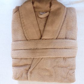   Frottír sálgalléros köntös, Barna-halvány Elegante (3)(100 % pamut), L
