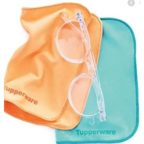Mikroszálas szemüveg törlőkendő (2db), Narancssárga és Zöld- Tupperware