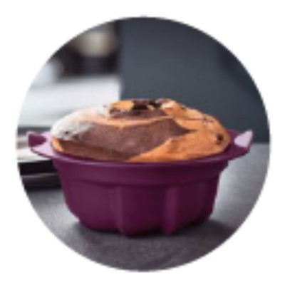 Szilikonos Kuglóf forma kicsi, Piros - Tupperware 