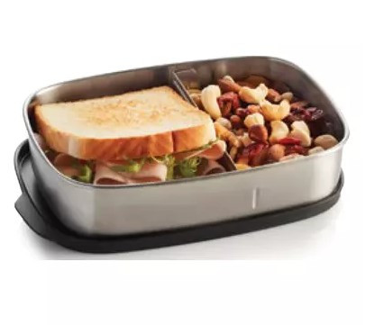 Fém ebéd box, osztható - Tupperware