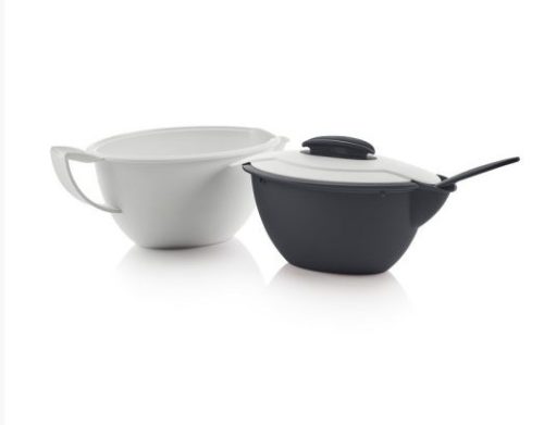 Mediterrán Szószos tálaló kanállal piros-  Tupperware