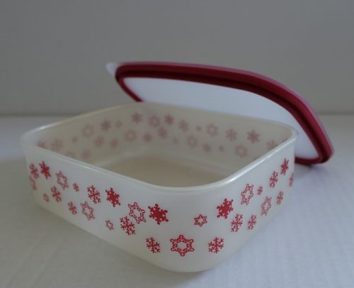 Mindennapi szögletes/Tároló, 500 ml, Hópehely fehér tetővel - Tupperware 