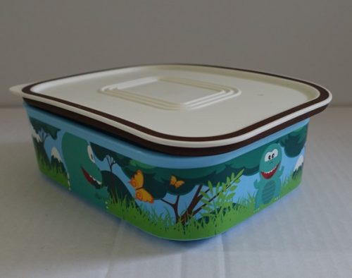 Mindennapi szögletes/Tároló, 500 ml, Dínó és a gyümölcsöskert -Tupperware 
