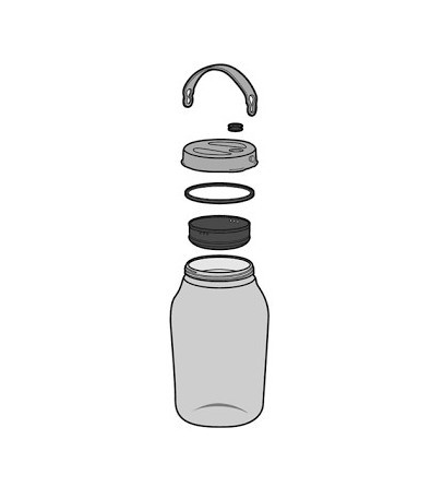 Univerzális fermentáló palack, 3 liter, sötétzöld - Tupperware 