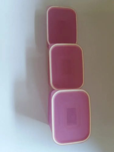 Mindennapi szögletes/Tároló Rózsaszín (0,5 + 1,3 + 2,1 liter)  - Tupperware