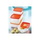 Hópelyhes Antarktisz fagyasztó doboz szett, piros tetővel, 2 x 400 ml + 2 x  800 ml + 1 x 1400 ml  - Tupperware