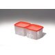 Hópelyhes Antarktisz fagyasztó doboz szett piros tetővel, 2 x 800 ml-es - Tupperware