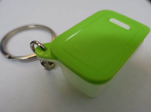 Tupperware kulcstartó, Lapos tároló Zöld forma