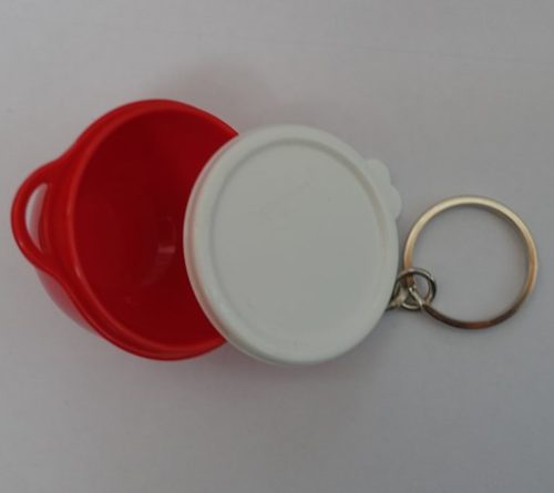 Tupperware kulcstartó, Piros kelesztőtál forma