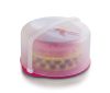 Tortatartó kerek pink, tortarakodóval - Tupperware