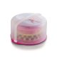 Tortatartó kerek pink, tortarakodóval - Tupperware