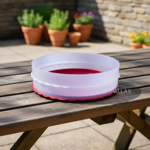 Tortatartó kerek pink, tortarakodóval - Tupperware