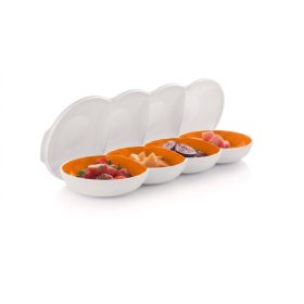 Allegra tálaló tetővel Narancs-fehér- Tupperware