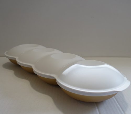 Allegra tálaló tetővel Narancs-fehér- Tupperware