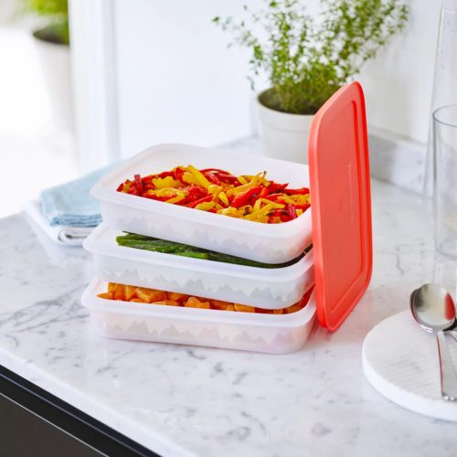 Fagyasztó társ torony piros tetővel 3 x 675 ml- Tupperware