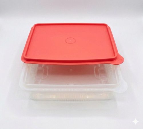 Konyhaművész süteményes 2,9 l , fehér - piros - Tupperware